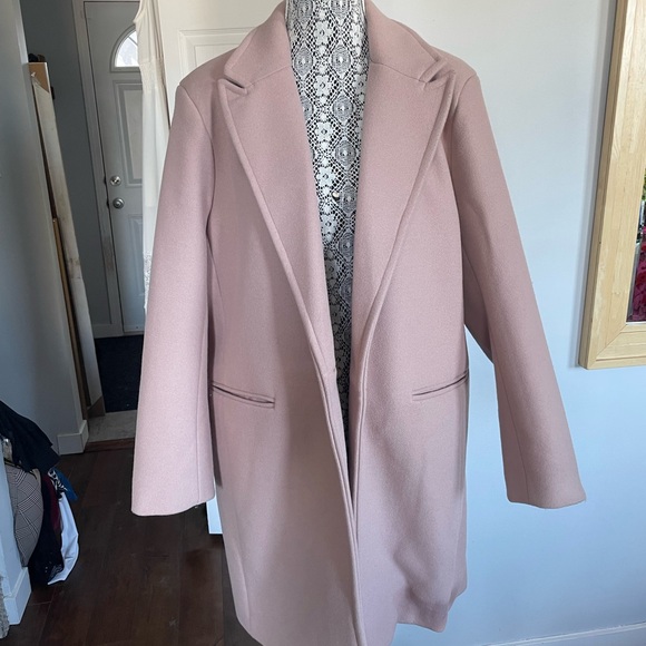 NWT 1X Joe Fresh Coat Jacket. Pinkish Maeve. One Button Closure. Pockets. - Picture 3 of 8